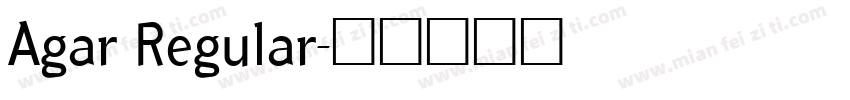 Agar Regular字体转换